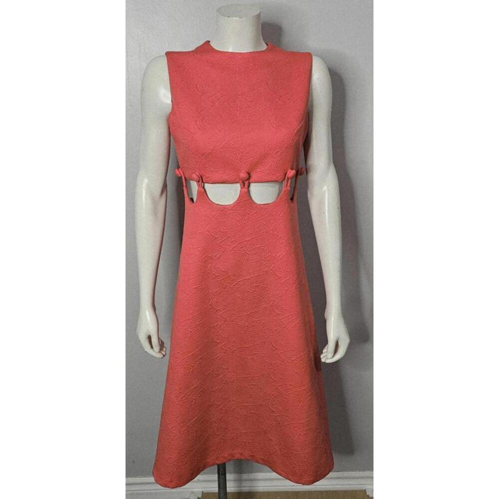 Vintage 1960s MOD Cut Out Waist Dress